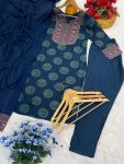 NEW ARRIVAL RAYON EMBROIDERY WITH FOIL PRINT WORK TOP BOTTOM WITH DUPATTA FESTIVE WEAR WHOLESALE PRICE ETHNIC GARMENT (5)