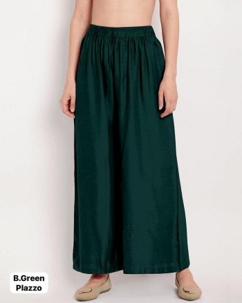 NEW ARRIVAL RAYON PLAIN READY TO WEAR PALAZZO GREEN