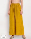 NEW ARRIVAL RAYON PLAIN READY TO WEAR PALAZZO MUSTARD