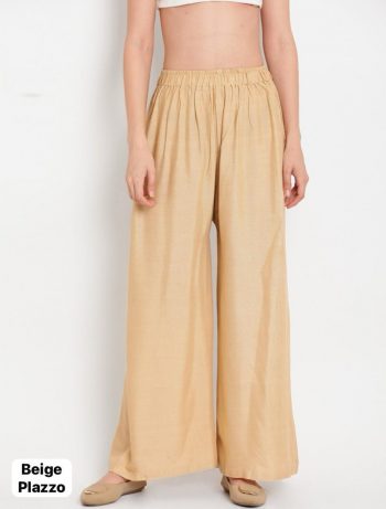 NEW ARRIVAL RAYON PLAIN READY TO WEAR PALAZZO CHIKU