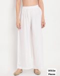 NEW ARRIVAL RAYON PLAIN READY TO WEAR PALAZZO WHITE
