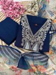 NEW ARRIVAL RAYON SLUB EMBROIDERY WORK TOP BOTTOM WITH DUPATTA FESTIVE WEAR WHOLESALE PRICE ETHNIC GARMENT (6)