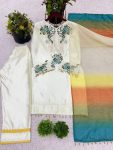 NEW ARRIVAL SATIN SILK EMBROIDERY SEQUENCE WORK TOP BOTTOM WITH DUPATTA PARTY WEAR WHOLESALE PRICE ETHNIC GARMENT (3)