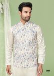 NEW ARRIVAL SILK PLAIN MEN’S KURTA PAYJAMA WITH DIGITAL PRINT WITH THREAD AND SEQUENCE WORK KOTI PARTY WEAR WHOLESALE PRICE ETHNIC GARMENT (17)