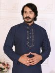 NEW ARRIVAL SILKY SILK THREAD WORK MEN’S KURTA PAYJAMA FESTIVE WEAR WHOLESALE PRICE ETHNIC GARMENT (7)