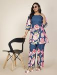 NEW ARRIVAL SLUB COTTON PRINT WORK CO-ORD SET CASUAL WEAR WHOLESALE PRICE ETHNIC GARMENT (17)