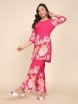 NEW ARRIVAL SLUB COTTON PRINT WORK CO-ORD SET CASUAL WEAR WHOLESALE PRICE ETHNIC GARMENT (20)