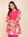 NEW ARRIVAL SLUB COTTON PRINT WORK CO-ORD SET CASUAL WEAR WHOLESALE PRICE ETHNIC GARMENT (20)