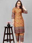 NEW ARRIVAL SLUB COTTON PRINT WORK CO-ORD SET CASUAL WEAR WHOLESALE PRICE ETHNIC GARMENT (5)