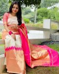 NEW ARRIVAL SOFT LICHI SILK JACQUARD WORK SAREE WITH UNSTITCHED BLOUSE PARTY WEAR WHOLESALE PRICE ETHNIC GARMENT (6)