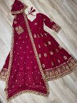 NEW ARRIVAL STAR GEORGETTE EMBROIDERY SEQUENCE WORK GOWN WITH DUPATTA PARTY WEAR WHOLESALE PRICE ETHNIC GARMENT (6)