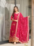 NEW ARRIVAL STAR GEORGETTE EMBROIDERY SEQUENCE WORK GOWN WITH DUPATTA RANI
