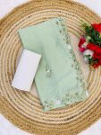 NEW ARRIVAL TABBY SILK CUT BORDER WITH HANDWORK SAREE WITH UNSTITCHED BLOUSE PARTY WEAR WHOLESALE PRICE ETHNIC GARMENT (3)