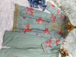NEW ARRIVAL TABBY SILK DIGITAL PRINT AND EMBROIDERY SEQUENCE WORK WITH MOTI WORK TOP BOTTOM WITH DUPATTA FESTIVE WEAR WHOLESALE PRICE ETHNIC GARMENT (17)