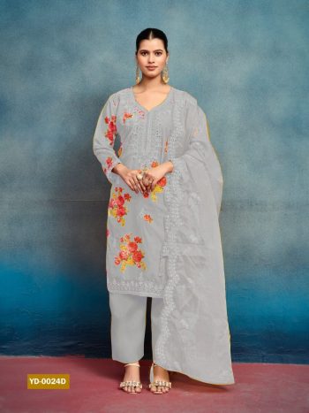 NEW ARRIVAL TABBY SILK DIGITAL PRINT AND EMBROIDERY SEQUENCE WORK  WITH MOTI WORK TOP BOTTOM WITH DUPATTA  WHITE