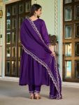 NEW ARRIVAL VICHITRA SILK EMBROIDERY WORK TOP BOTTOM WITH DUPATTA FESTIVE WEAR WHOLESALE PRICE ETHNIC GARMENT (2)