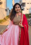NEW ARRIVAL VICHITRA SILK JACQUARD ZARI WEAVING WORK ANARKALI GOEN WITH DUPATTA FESTIVE WEAR WHOLESALE PRICE ETHNIC GARMENT (3)