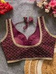NEW ARRIVAL VICHITRA SILK LACE WORK READY TO WEAR STITCHED BLOUSE PARTY WEAR WHOLESALE PRICE ETHNIC GARMENT (1)