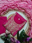 NEW ARRIVAL VICHITRA SILK SEQUENCE CODING EMBROIDERY WORK TOP BOTTOM WITH DUPATTA FESTIVE WEAR WHOLESALE PRICE ETHNIC GARMENT (7)