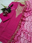 NEW ARRIVAL VICHITRA SILK SEQUENCE CODING EMBROIDERY WORK TOP BOTTOM WITH DUPATTA FESTIVE WEAR WHOLESALE PRICE ETHNIC GARMENT (7)