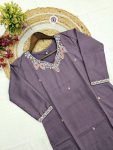 NEW ARRIVAL VISCOSE EMBROIDERY WORK TOP BOTTOM WITH DUPATTA FESTIVE WEAR WHOLESALE PRICE ETHNIC GARMENT (5)