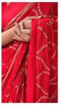 NEW ARRIVAL VISCOSE SEQUENCE EMBROIDERY SATIN PATTA SAREE WITH UNSTITCHED BLOUSE PARTY WEAR WHOLESALE PRICE ETHNIC GARMENT (1)