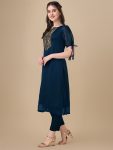 RICH LOOK ART SILK EMBROIDERY WORK KURTI FESTIVE WEAR WHOLESALE PRICE ETHNIC GARMENT (17)