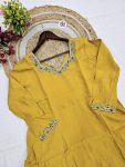 RICH LOOK CHANDERI EMBROIDERY WORK TOP BOTTOM WITH DUPATTA FESTIVE WEAR WHOLESALE PRICE ETHNIC GARMENT (5)