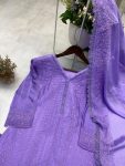 RICH LOOK CHINON COTTON THREAD EMBROIDERY WORK WITH GPO LACE WORK TOP BOTTOM WITH DUPATTA FESTIVE WEAR WHOLESALE PRICE ETHNIC GARMENT (2)