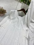 RICH LOOK CHINON COTTON THREAD EMBROIDERY WORK WITH GPO LACE WORK TOP BOTTOM WITH DUPATTA PARTY WEAR WHOLESALE PRICE ETHNIC GARMENT (2)
