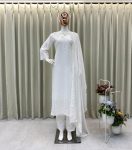 RICH LOOK CHINON COTTON THREAD EMBROIDERY WORK WITH GPO LACE WORK TOP BOTTOM WITH DUPATTA PARTY WEAR WHOLESALE PRICE ETHNIC GARMENT (2)