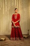 RICH LOOK CHINON SEQUENCE EMBROIDERY WORK TOP SHARARA WITH DUPATTA FESTIVE WEAR WHOLESALE PRICE ETHNIC GARMENT (3)