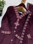 RICH LOOK CHINON SILK EMBROIDERY SEQUENCE WORK AND HEAVY LACE WORK TOP BOTTOM WITH DUPATTA FESTIVE WEAR WHOLESALE PRICE ETHNIC GARMENT (11)
