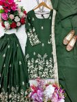 RICH LOOK CHINON SILK EMBROIDERY SEQUENCE WORK TOP PALAZZO WITH DUPATTA FESTIVE WEAR WHOLESALE PRICE ETHNIC GARMENT (2)