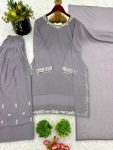 RICH LOOK GEORGETTE EMBROIDERY AND BEADS WORK TOP PATIYALA WITH DUPATTA FESTIVE WEAR WHOLESALE PRICE ETHNIC GARMENT (10)