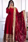 RICH LOOK GEORGETTE EMBROIDERY SEQUENCE DESIGN WORK GOWN BOTTOM WITH DUPATTA PARTY WEAR WHOLESALE PRICE ETHNIC GARMENT (3)