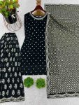 RICH LOOK GEORGETTE EMBROIDERY SEQUENCE WORK TOP SHARARA WITH DUPATTA FESTIVE WEAR WHOLESALE PRICE ETHNIC GARMENT (3)