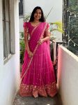 RICH LOOK GEORGETTE SEQUENCE EMBROIDERY WORK  LEHENGA CHOLI WITH DUPATTA  RANI
