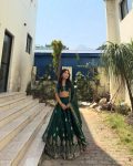 RICH LOOK JIMMY CHOO EMBROIDERY SEQUENCE WORK LEHENGA CHOLI WITH DUPATTA WEDDING WEAR WHOLESALE PRICE ETHNIC GARMENT (4)
