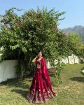 RICH LOOK JIMMY CHOO EMBROIDERY SEQUENCE WORK LEHENGA CHOLI WITH DUPATTA WEDDING WEAR WHOLESALE PRICE ETHNIC GARMENT (7)