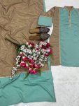 RICH LOOK NATURAL SATIN READYMADE LACE BORDER WORK TOP PATIYALA WITH DUPATTA FESTIVE WEAR WHOLESALE PRICE ETHNIC GARMENT (3)