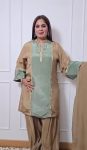 RICH LOOK NATURAL SATIN READYMADE LACE BORDER WORK TOP PATIYALA WITH DUPATTA FESTIVE WEAR WHOLESALE PRICE ETHNIC GARMENT (3)