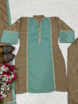 RICH LOOK NATURAL SATIN READYMADE LACE BORDER WORK TOP PATIYALA WITH DUPATTA FESTIVE WEAR WHOLESALE PRICE ETHNIC GARMENT (3)