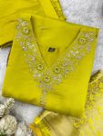 RICH LOOK ROMAN SILK EMBROIDERY WORK TOP BOTTOM WITH DUPATTA FESTIVE WEAR WHOLESALE PRICE ETHNIC GARMENT (5)