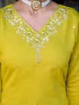 RICH LOOK ROMAN SILK EMBROIDERY WORK TOP BOTTOM WITH DUPATTA FESTIVE WEAR WHOLESALE PRICE ETHNIC GARMENT (5)