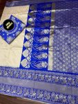 RICH LOOK SOFT LICHI SILK JACQUARD WORK SAREE WITH UNSTITCHED BLOUSE PARTY WEAR WHOLESALE PRICE ETHNIC GARMENT (2)