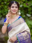 RICH LOOK SOFT LICHI SILK JACQUARD WORK SAREE WITH UNSTITCHED BLOUSE PARTY WEAR WHOLESALE PRICE ETHNIC GARMENT (2)