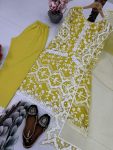 RICH LOOK SOFT NET EMBROIDERY GPU LACE WORK TOP BOTTOM WITH DUPATTA PARTY WEAR WHOLESALE PRICE ETHNIC GARMENT (6)