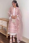 RICH LOOK SOFT NET EMBROIDERY GPU LACE WORK TOP BOTTOM WITH DUPATTA PARTY WEAR WHOLESALE PRICE ETHNIC GARMENT (4)