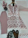 RICH LOOK SOFT NET EMBROIDERY GPU LACE WORK TOP BOTTOM WITH DUPATTA PARTY WEAR WHOLESALE PRICE ETHNIC GARMENT (4)